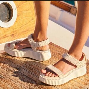 Dolce Vita Beige Platform Sandals